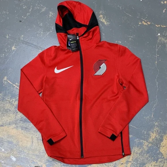 Nike Portland Trailblazers 940158-657 NBA Medium Hooded Sweater Blazers Therma - Picture 8 of 9
